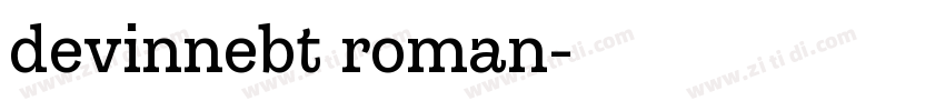devinnebt roman字体转换